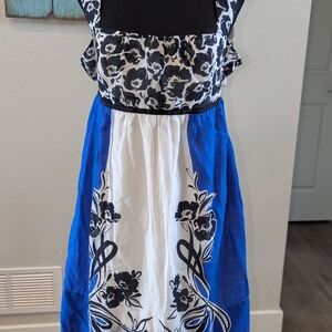 Anthropology Brand New Maeve Blue and White Floral Dress